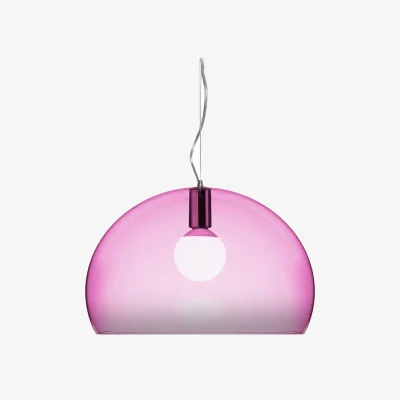 Heal's Kartell FLY Fuchsia Pendant Transparent