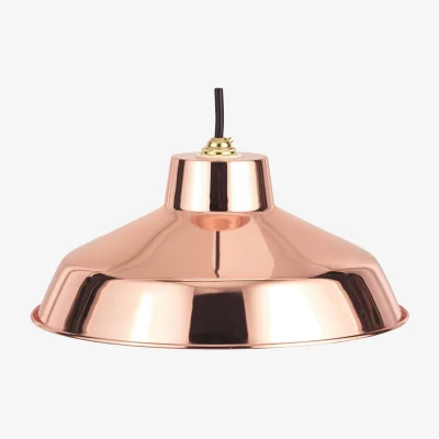 Homebase Retro Metal Easy Fit Pendant Light Shade - Copper
