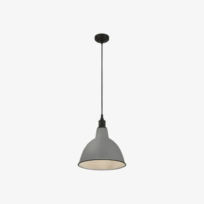 Homebase Country Living Farmhouse Dome Pendant Light - Grey - 25cm