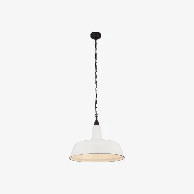 Homebase Country Living Farmhouse Pendant Light - White - 46cm
