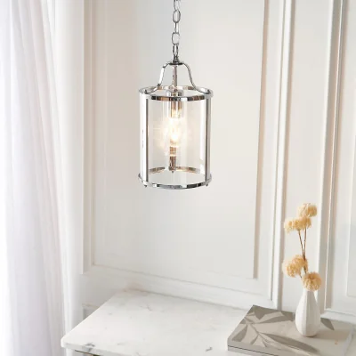 Homebase Chester Single Pendant Light - Chrome