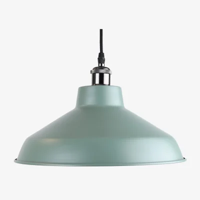 Homebase Retro Metal Easy Fit Pendant Light Shade - Green