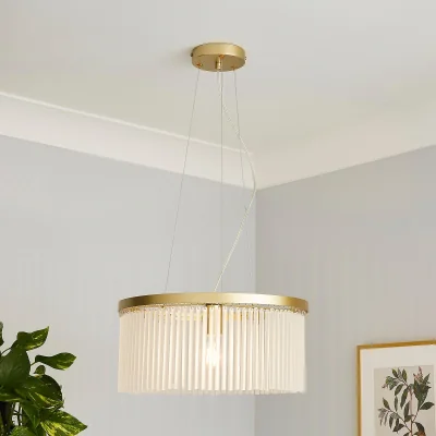 Homebase Highgate Single Tier Pendant Light - Brass