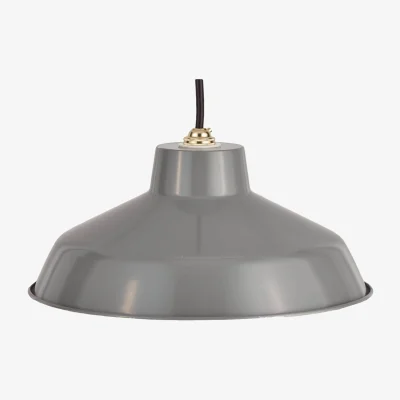 Homebase Retro Metal Easy Fit Pendant Light Shade - Grey