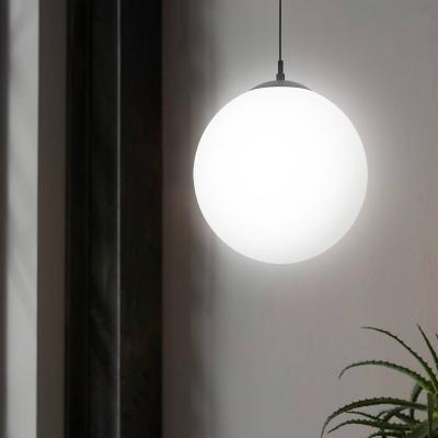 Homebase Eglo Rondo Pendant Ceiling Light - Black & Opal