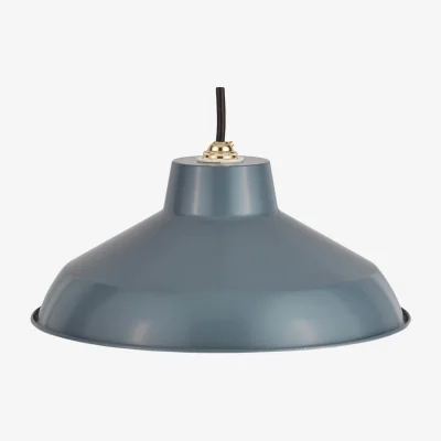 Homebase Retro Metal Easy Fit Pendant Light Shade - Blue