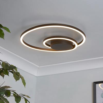 Homebase Sasha LED Flush Ceiling Light - Black