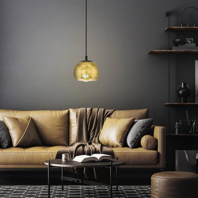 Homebase Eglo Albaraccin Pendant Ceiling Light - Black & Gold