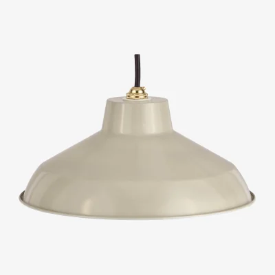 Homebase Retro Metal Easy Fit Pendant Light Shade - Cream