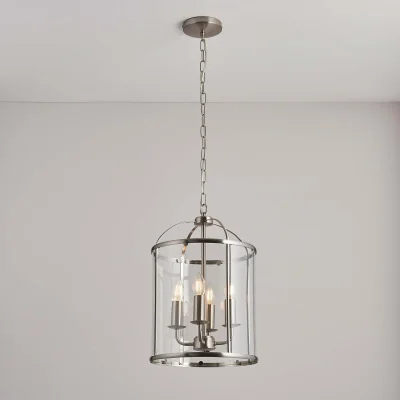 Homebase Abott 4 Light Pendant Light - Nickel
