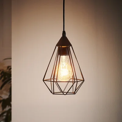 Homebase Eglo Tarbes Small Pendant Light - Black