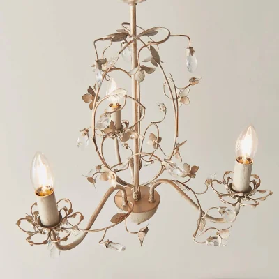 Homebase Isabel 3 Light Pendant Light - Cream