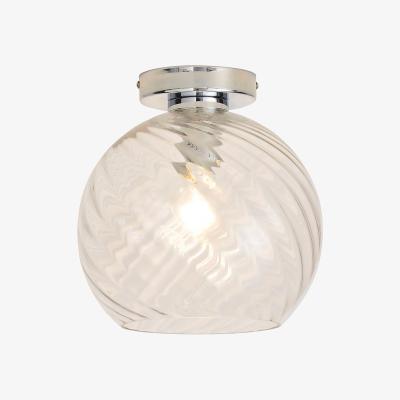 Homebase Amy Glass Flush Ceiling Light