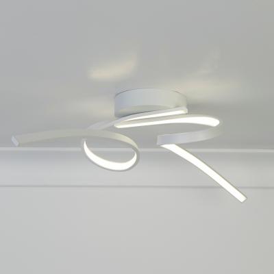 Homebase Houston LED Flush Ceiling Light - White