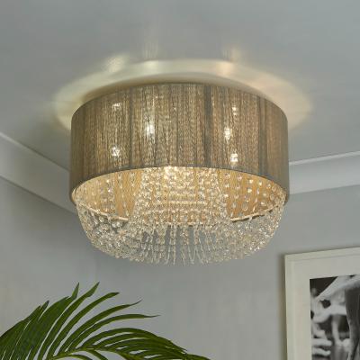 Homebase Bellano 5 Light Flush Ceiling Light - Grey