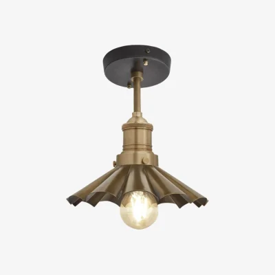 Industville Brooklyn Umbrella Flush Mount - 8 Inch - Brass