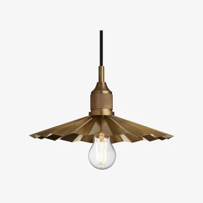 Industville Noho Pleated Slope Pendant Light - 12 Inch