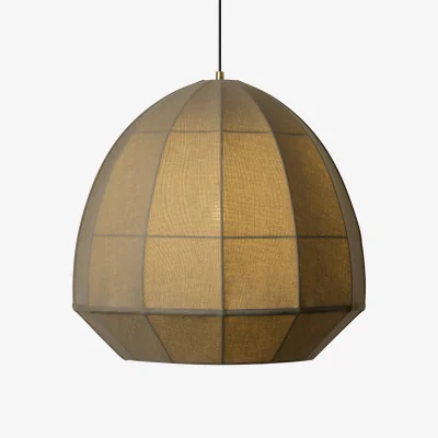 Industville Burnham Fabric Dome Pendant Light- 20 Inch - Olive Green