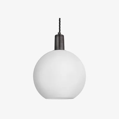 Industville Sleek Opal Glass Globe Pendant Light - 9 Inch
