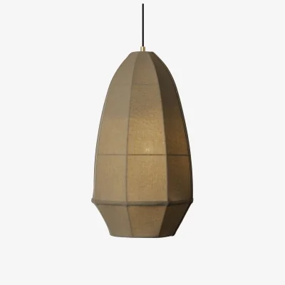 Industville Burnham Fabric Drop Pendant Light- 11  Inch - Olive Green