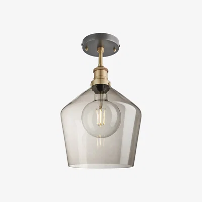 Industville Brooklyn Glass Schoolhouse Flush Mount - 10 Inch