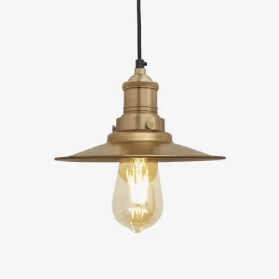 Industville Brooklyn Flat Pendant Light - 8 Inch
