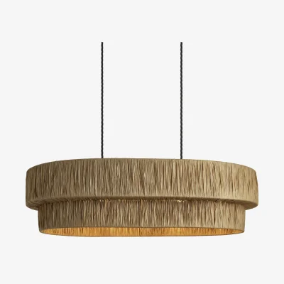 Industville Raffia Layered Pendant Light - Natural