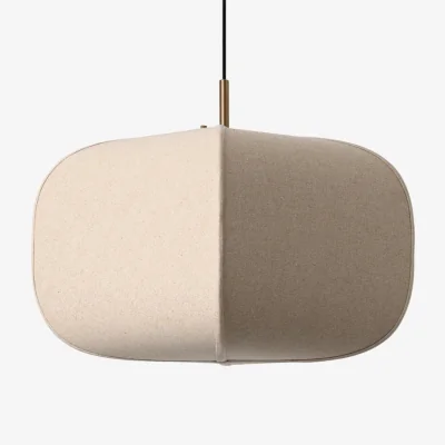 Industville Bloxham Square Pendant Light - Natural - Brass