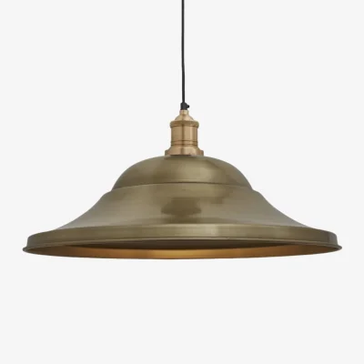 Industville Brooklyn Giant Hat Pendant - 21 Inch - Brass