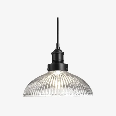 Industville Brooklyn Glass Dome Pendant Light - 12 Inch