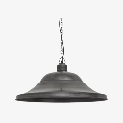 Industville Brooklyn Giant Hat Pendant - 21 Inch - Pewter - Chain Holder