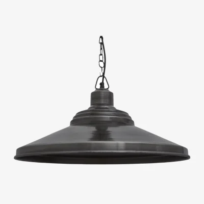 Industville Brooklyn Giant Step Pewter Pendant - 18 Inch - Chain Holder