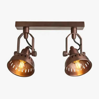 Industville Swivel Spotlight Flush Mount - Double