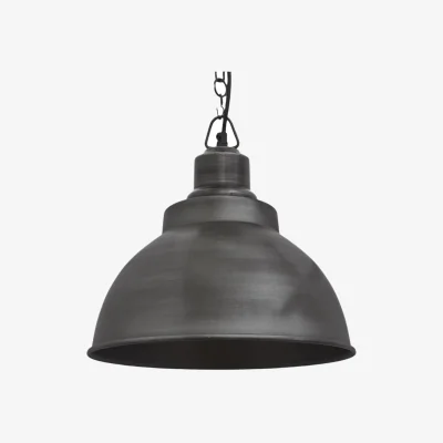 Industville Brooklyn Dome Pendant Light - 13 Inch - Chain Holder