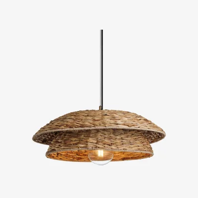 Industville Sea Grass Layered Giant Pendant Light - Natural