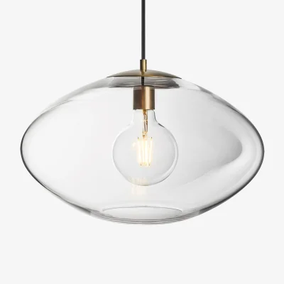 Industville Preston Glass Oval Pendant Light