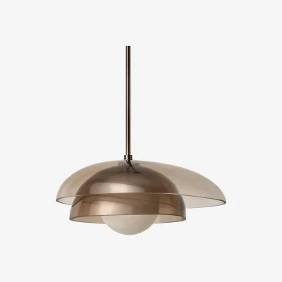 Industville Dulwich Layered Glass Pendant  Light  - Mocha