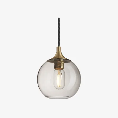Industville Chelsea Mocha Glass Globe Pendant - 7 Inch
