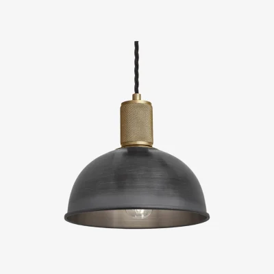 Industville Knurled Dome Pendant Light - 8 Inch