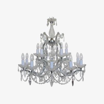 John Lewis Impex Marie Theresa Double Tiered Crystal Chandelier Ceiling Light, Large