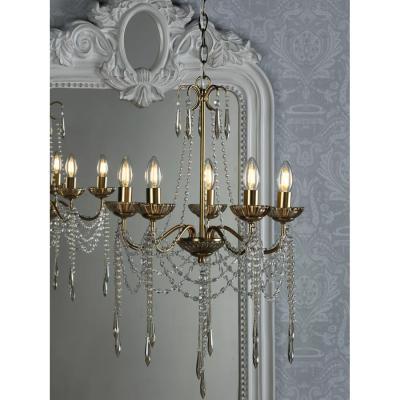 John Lewis Laura Ashley Aisling Chandelier Ceiling Light, Satin Gold