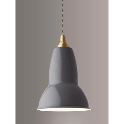 John Lewis Anglepoise Original 1227 Brass Ceiling Light, Elephant Grey