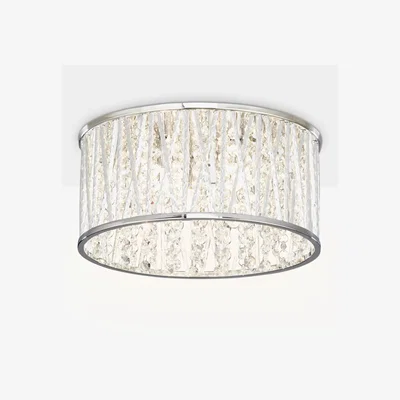 John Lewis John Lewis & Partners Emilia Crystal Drum Flush Ceiling Light