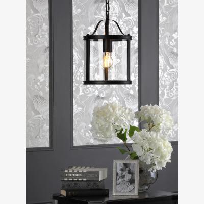 John Lewis Laura Ashley Harrington Pendant Ceiling Light, Black