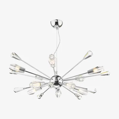 John Lewis Där Kalyssa 10 Arm Pendant Ceiling Light, Clear