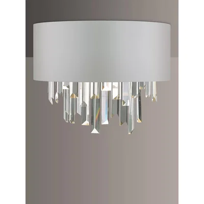 John Lewis Där Halle Crystal Wall Light, Clear/Grey