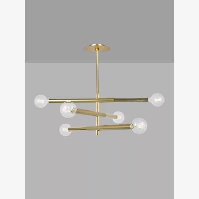 John Lewis Swoon Collins Sputnik 6 Arm Ceiling Light, Gold