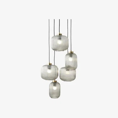John Lewis MADE Briz Diner Cluster Pendant Light, Grey