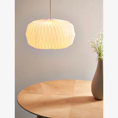 John Lewis John Lewis Issie Grande Easy-to-Fit Paper Ceiling Light, White