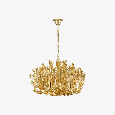 John Lewis Där Silvius 9 Metal Leaf Pendant Ceiling Light, Gold